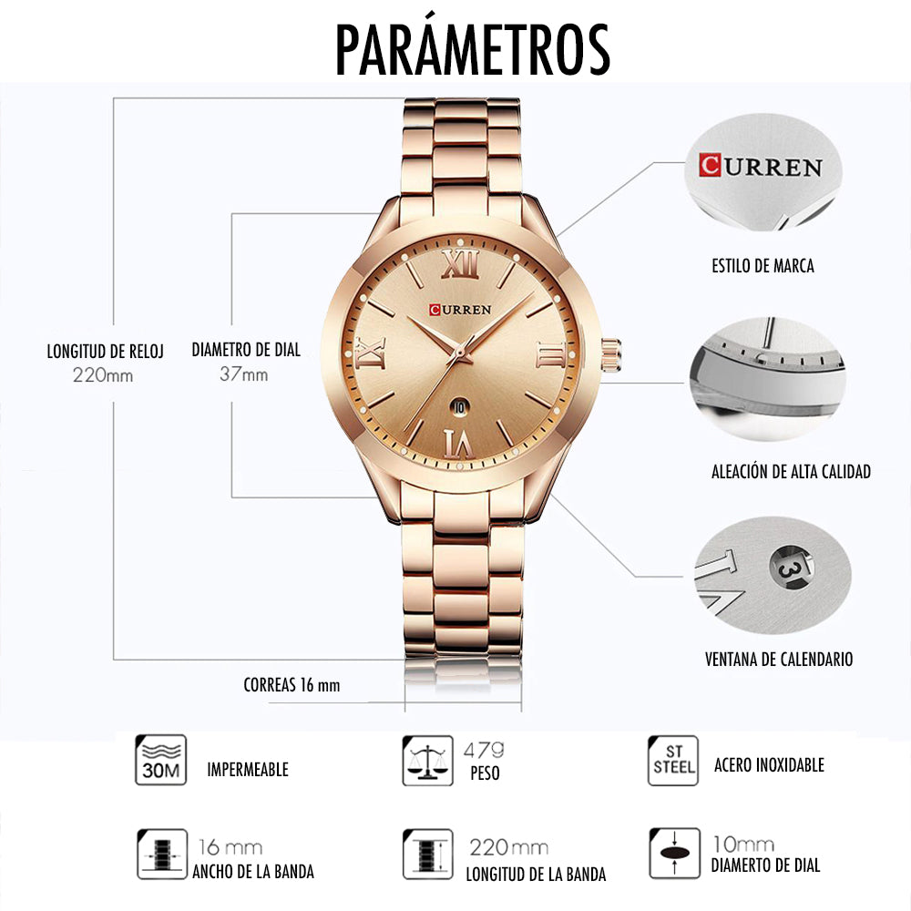 Reloj curren 9007 para dama.