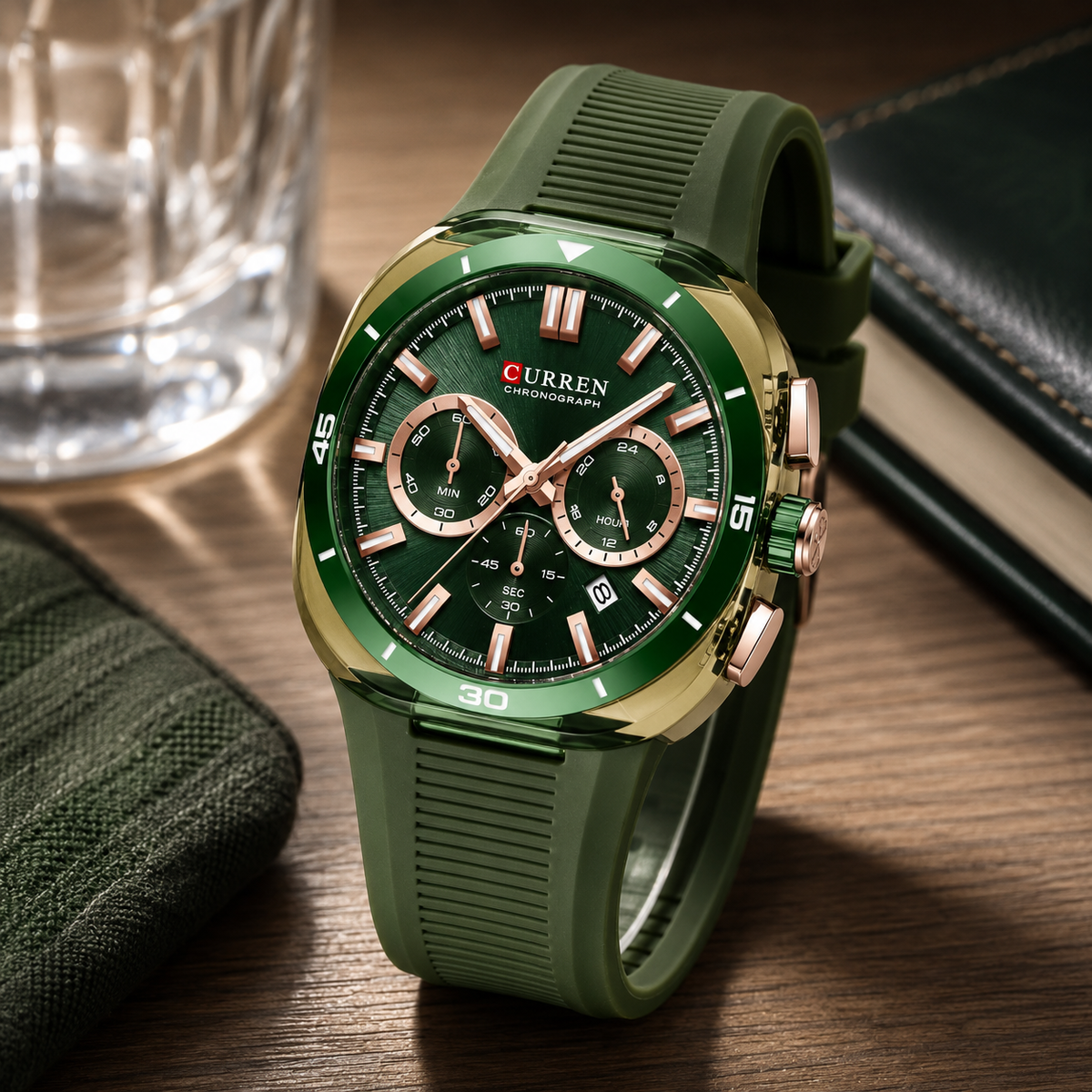 Reloj curren 8502 pulso silicona.