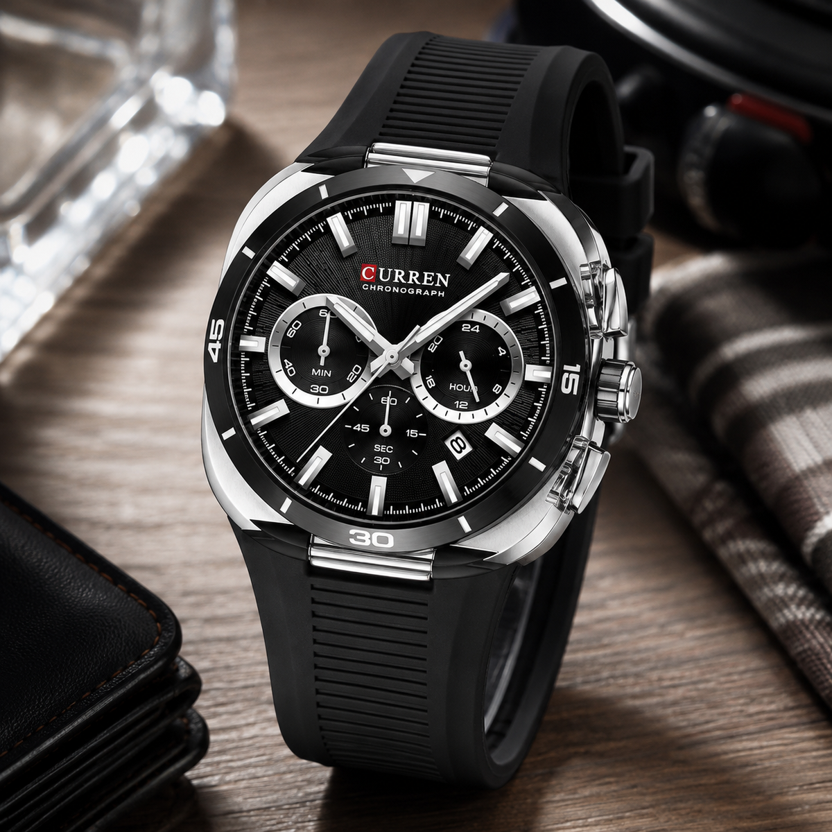Reloj curren 8502 pulso silicona.