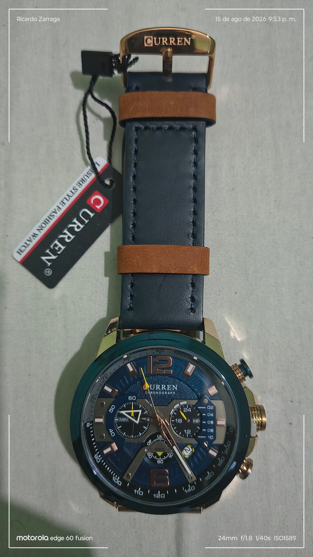 Reloj Curren 8380 cuero Para Hombre.